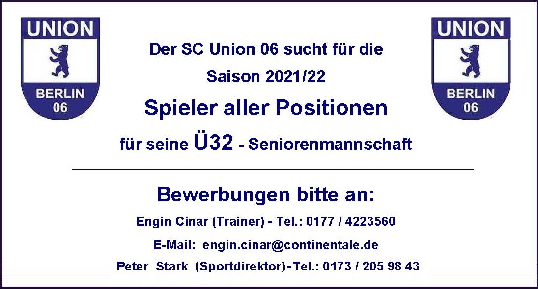 Anzeige Trainer 21 22